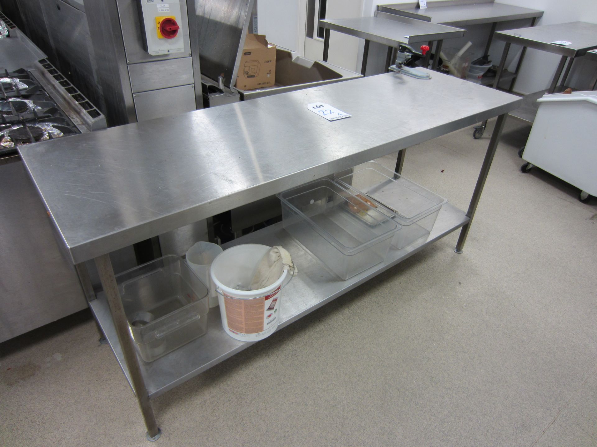 Two Stainless Steel Prep Tables 1640x700mm Fitted 2 Drawers & Shelf Under - Image 2 of 3