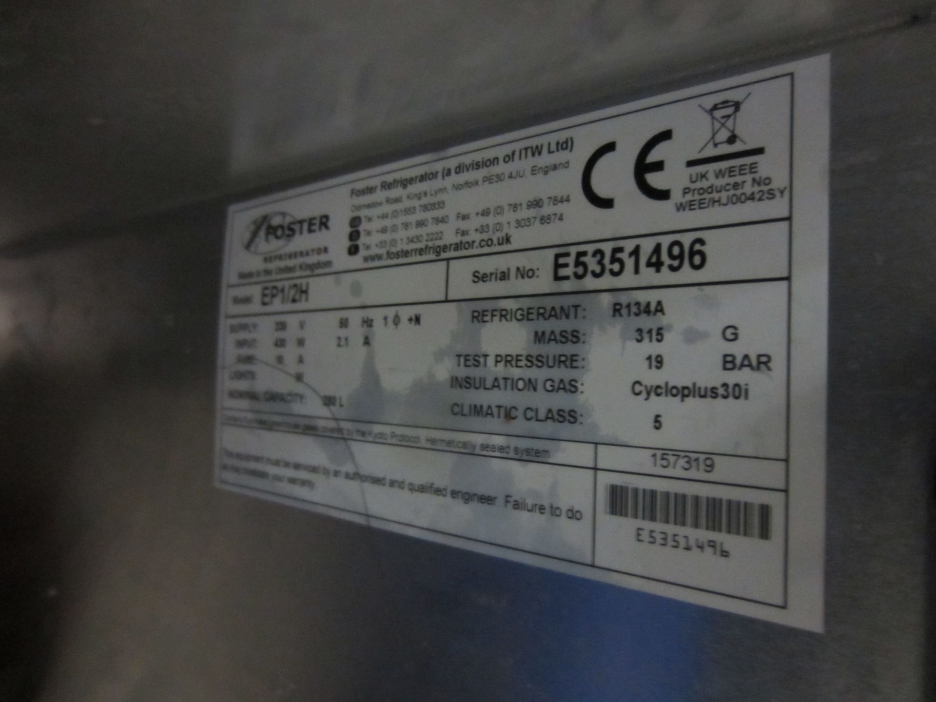 Foster Eco Pro G2 Refrigerated Counter EP1/2HSA - Image 3 of 3