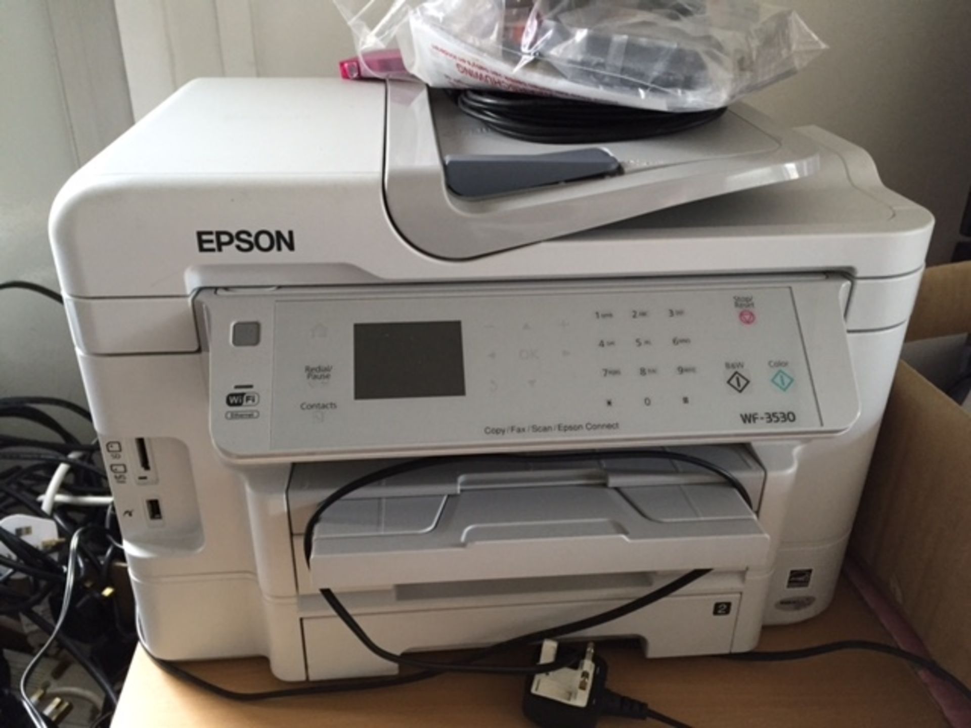 Epson Model WF3530 WiFi Printer As New ( With Supplies )