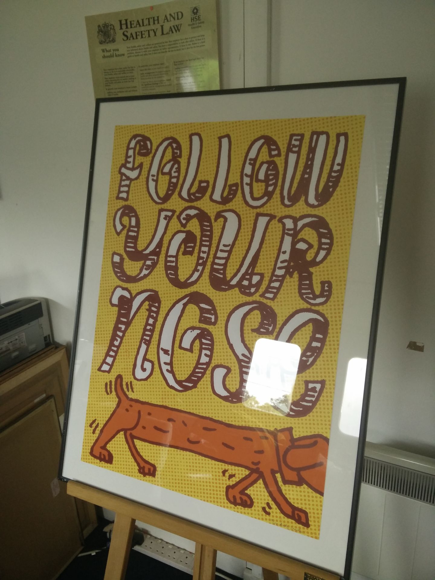 " Follow Your Nose " Silkscreen Framed Print By Andy Smith