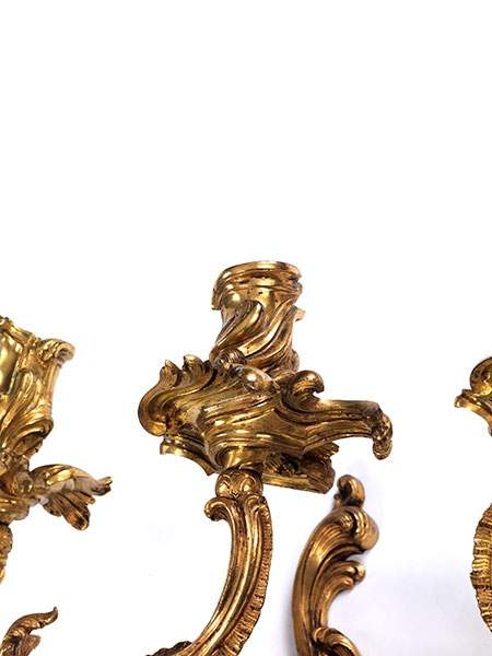 Rococo-style wall appliquéHeight: ca. 50 cm. Gilt-bronze. Minor signs of age-related wear. - Image 3 of 6