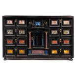 Cabinet chest with pietra dura inlaysHeight: 61 cm. Width: 97 cm. Depth: 32.5 cm. Italy, 17th