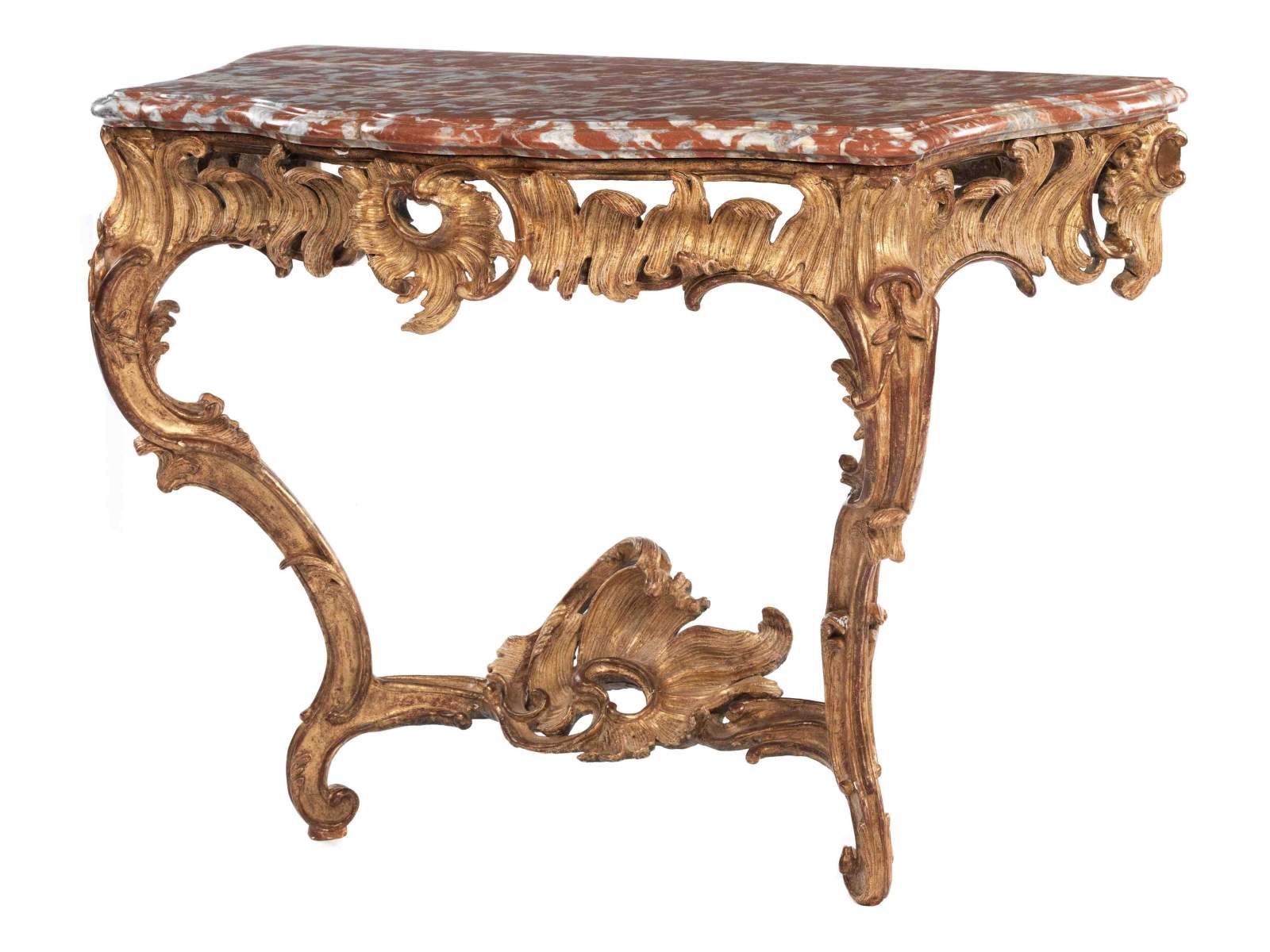 Franconian Baroque console tableHeight: ca. 85 cm. Width: 115 cm. Depth: 57 cm. Würzburg, ca. - Image 5 of 5