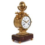 Magnificent mantle clock with globeHeight: ca. 45 cm. Width: 21 cm. Depth: ca. 15 cm. Good