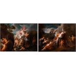 Samuel Massé, 1672 Tours - 1753 Paris Pair of paintings VENUS AND NEPTUNE And THE RAPE OF PROSERPINA