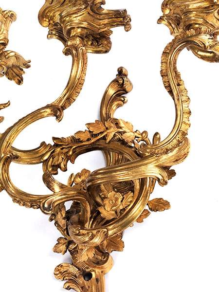 Rococo-style wall appliquéHeight: ca. 50 cm. Gilt-bronze. Minor signs of age-related wear. - Image 2 of 6