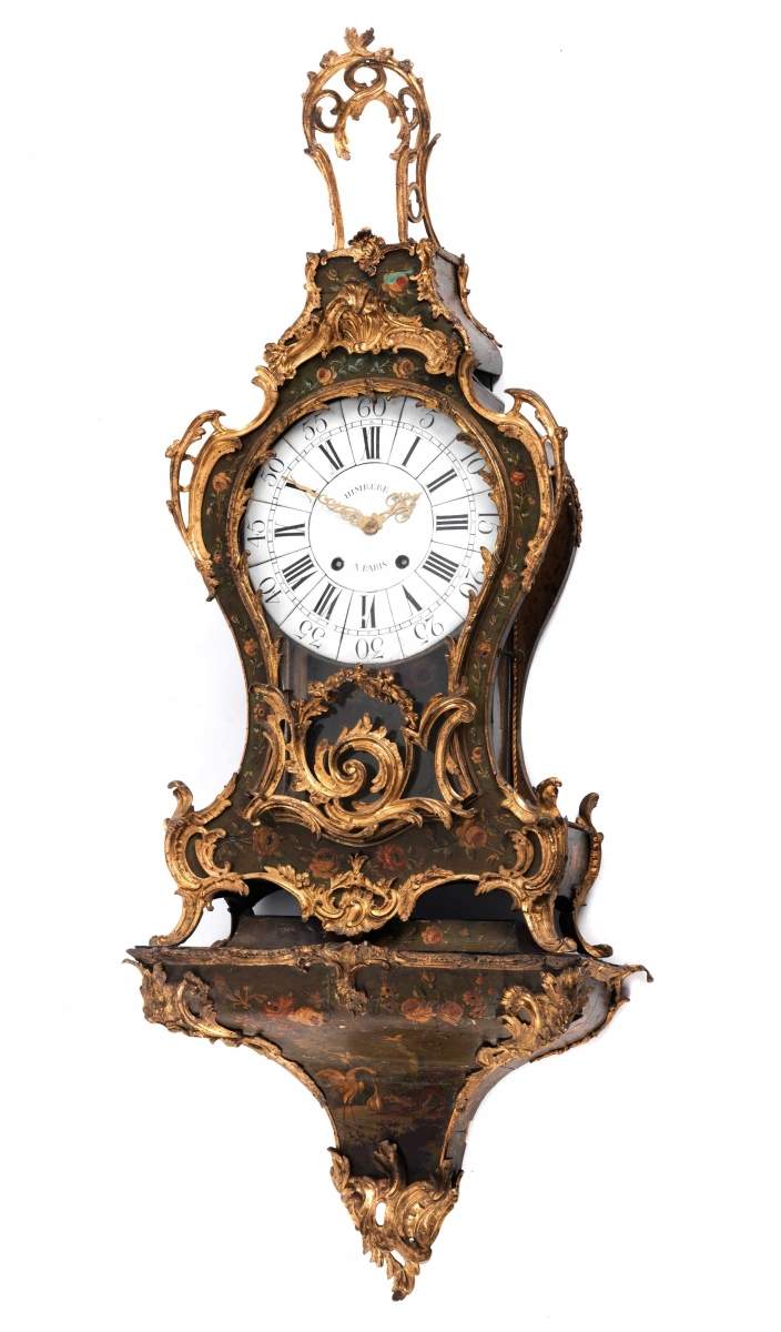 Console clockHeight of the clock case: 99 cm. Total height including base: 140 cm. Console width: 55