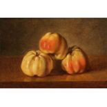 Dominique Pergaut,1729 Vacqueville - 1808 Luneville, attributed STILL LIFE WITH APPLES Oil on paper,