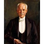 Max Rimböck, 1890 - 1956, zug. PORTRAIT EINES ELEGANTEN MANNES Öl auf Leinwand. Ca. 90 x 75 cm. Ohne