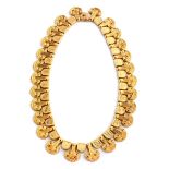 Gold necklace by ilias LALAoUNISLength: ca. 39 cm. Width: ca. 2 cm. Weight: ca. 95.6 g. 916.66