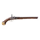 Extremely rare Monégasque rider's flintlock pistolTotal length: 55 cm. Signed ''LAZARI COMENAZ''