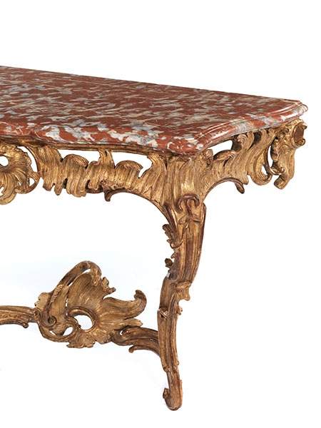 Franconian Baroque console tableHeight: ca. 85 cm. Width: 115 cm. Depth: 57 cm. Würzburg, ca. - Image 2 of 5