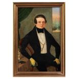 Felix Ignatz Pollinger, 1817 München - 1877 Fünfhaus bei Wien BILDNIS EINES JUNGEN HERRN IN EINEM