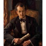 Max Rimböck, 1890 - 1956 PORTRAIT EINES MUSIKERS Öl auf Leinwand. 81 x 68 cm. Rechts oben signiert