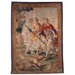 Tapestry310 x 210 cm Flanders, 17th/ 18th century. Portrait-format tapestry. The subject probably