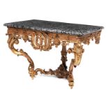 Magnificent Régence console tableHeight: ca. 80 cm. Width: 114 cm. Depth: 67 cm. France, 18th
