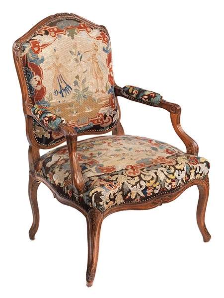 Rococo fauteuil à la reineHeight: 99 cm. Width: 67 cm. Depth: ca. 59 cm. France, 2nd quarter of - Image 2 of 3