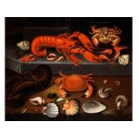Francesco Codino,ca. 1550 - after 1621, attributed STILL LIFE WITH CRUSTACEANS Oil on canvas.