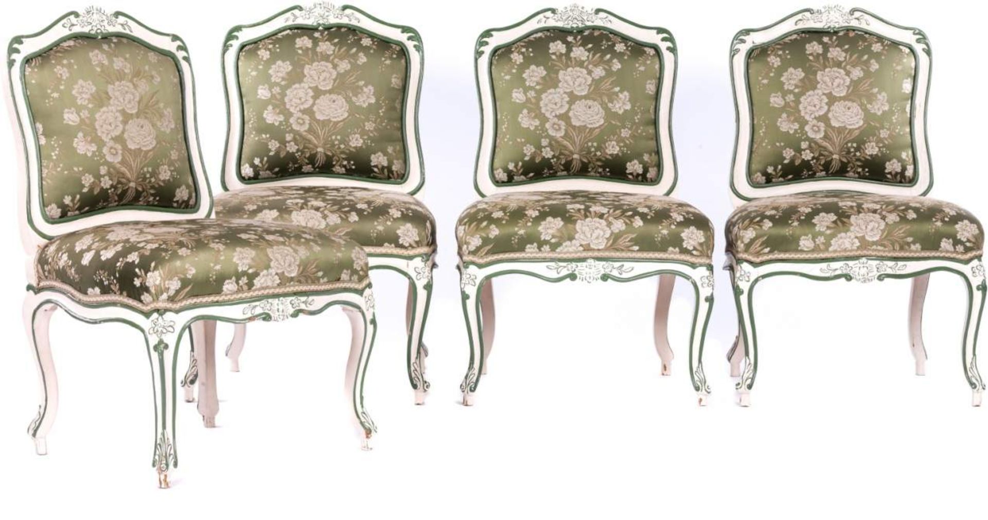 Set of four Baroque chairs from the German princely House of Thurn und TaxisHeight: 90.5 cm. - Bild 5 aus 5