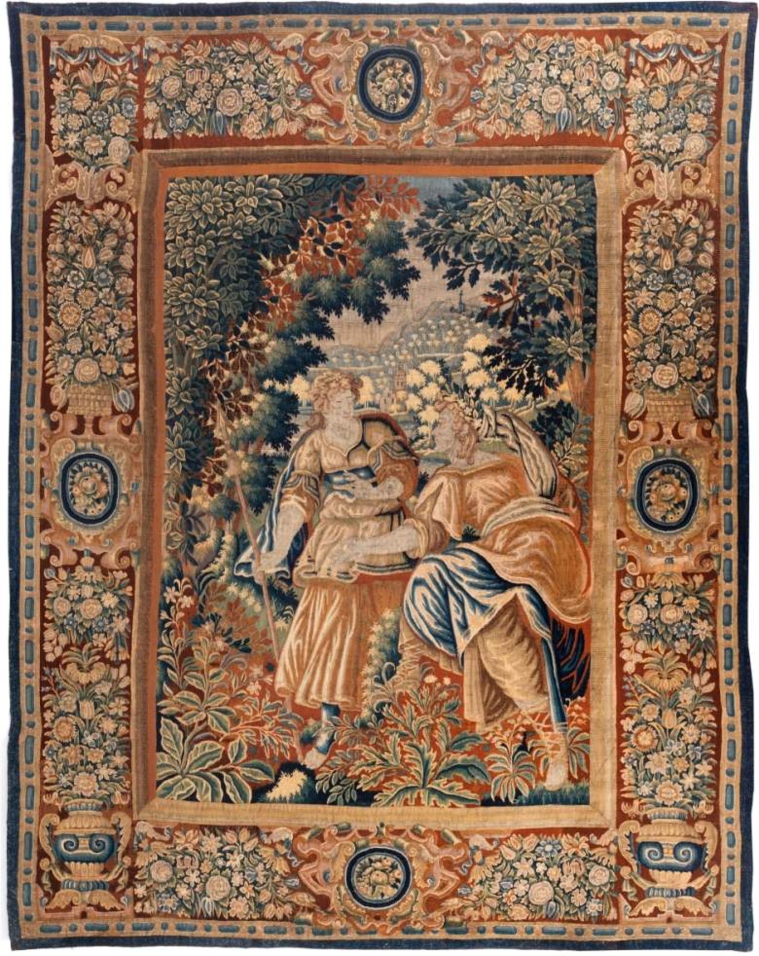 Tapestry with mythological sceneryHeight: 335 cm. Width: 262 cm. Franco-Flemish, beginning of the - Bild 4 aus 4