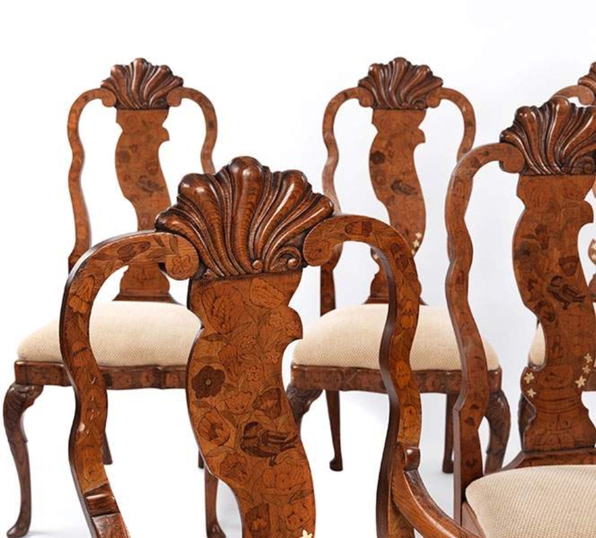 Set of eight Baroque chairs and two armchairsHeight: 114 cm. Width: 53 and 72 cm. Depth: 46 cm. - Bild 3 aus 4