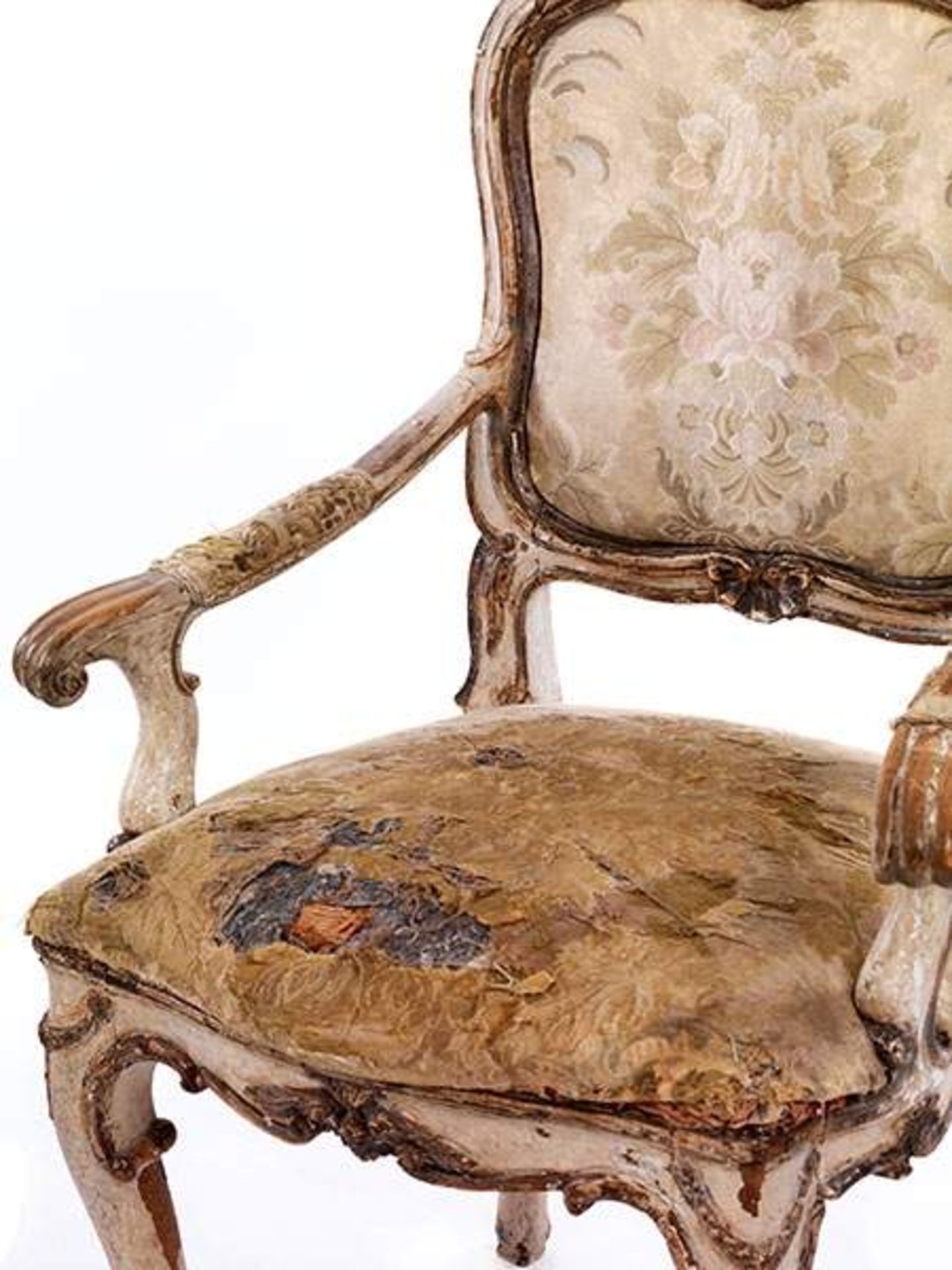 Pair of Rococo armchairsHeight: 99.5 cm. Width: 63 cm. Depth: 50 cm. Bayreuth, 18th century. - Bild 2 aus 5