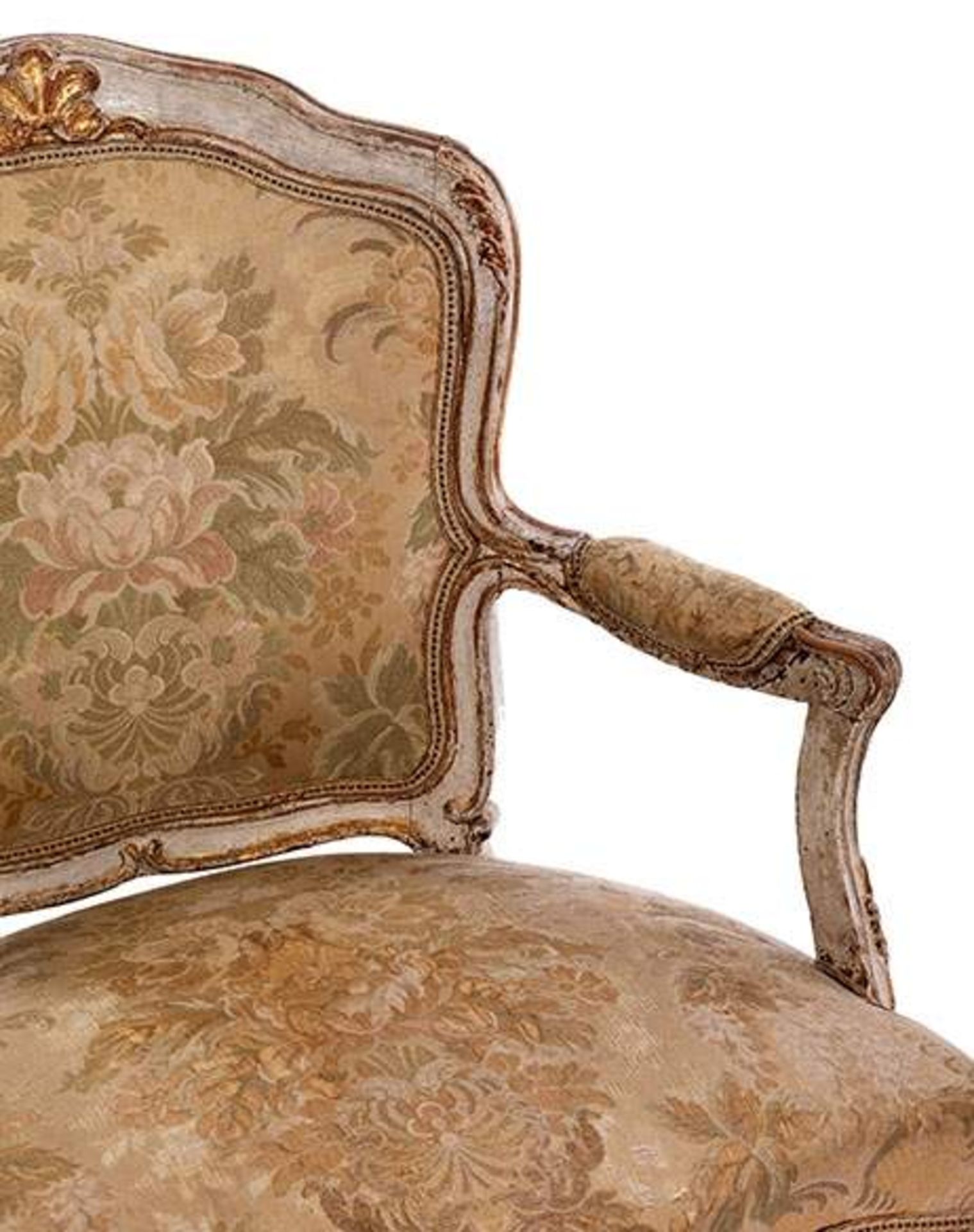 Pair of small armchairsHeight: 87 cm. Width: ca. 67 cm. Depth: ca. 50 cm. France, 18th century. - Bild 3 aus 5