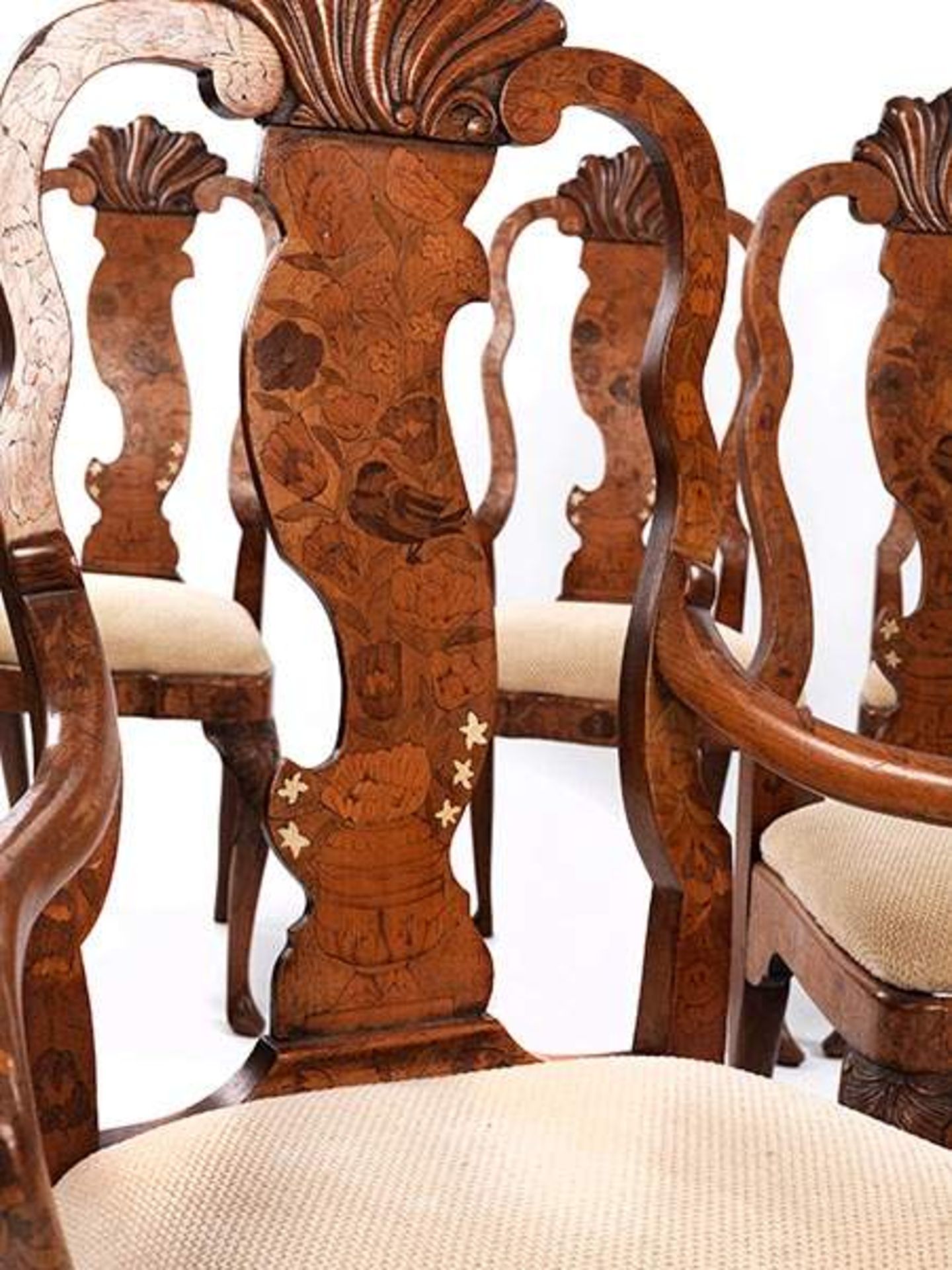 Set of eight Baroque chairs and two armchairsHeight: 114 cm. Width: 53 and 72 cm. Depth: 46 cm. - Bild 2 aus 4
