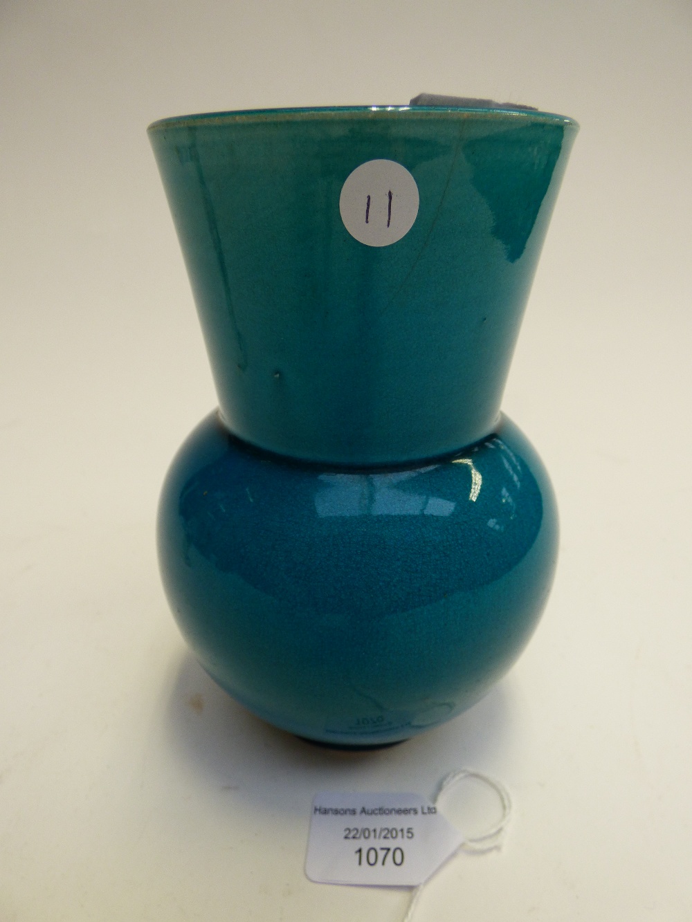 A Qing turquoise vase