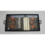 A rank badge Chinese textile tray