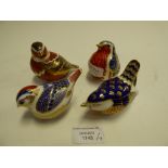 Royal Crown Derby paperweights, gold sto