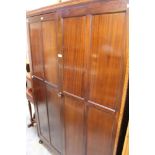A 1930's mahogany two door compactum, ra