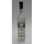 A bottle of classic vodka Tchaikovsky imported by European Beverage Co Inc. USA, exclusively for