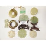 A collection of Oriental jade, including