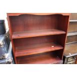 A contemporary mahogany effect bookshelf