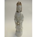 A blanc de chine figure of Guanyin, poss