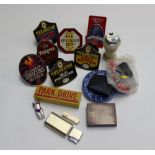 A collection of smoking ephemera, with a