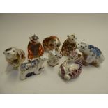 A collection of Royal Crown Derby bear p