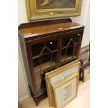 A early 20th Century oak display cabinet