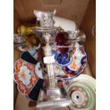 Assorted ceramics, Imari plates, EPNS ca
