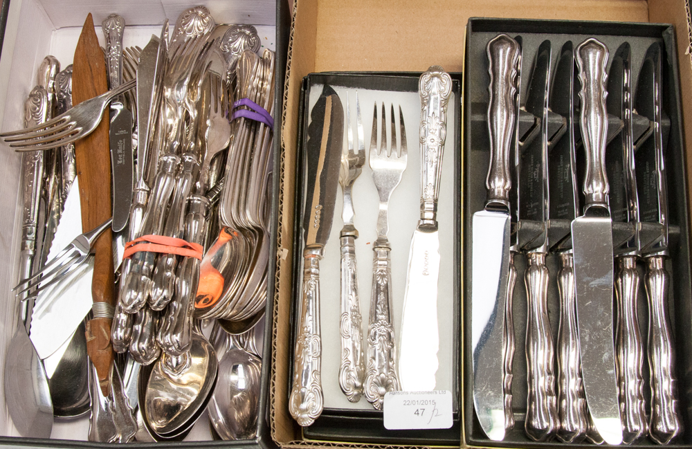 A collection of assorted silver plated f