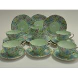 A Shelley 'Melody' tea service 25 pieces