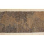 An Oriental paper scroll, depicting a Ch