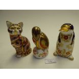 Royal Crown Derby paperweights, gold sto