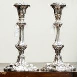 A pair of early Victorian silver plated