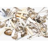 A quantity of silver cutlery, teaspoons,