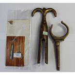 A boat hook and rollock recovered from t