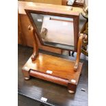 A 19th century mahogany toilet mirror, f