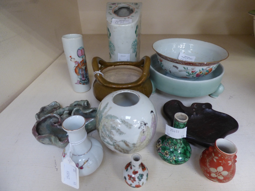 A small collection of Oriental ceramics,