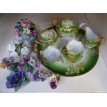 A French Cabaret teaset for two, includi